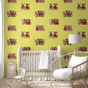 Cute Teddy Bear Behang