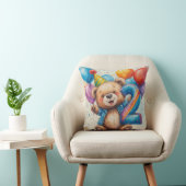 Cute Teddy Bear Birthday Celebration Kussen (Stoel)