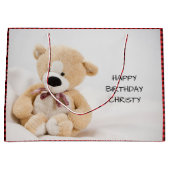 Cute Teddy Bear Birthday Groot Cadeauzakje (Voorkant)