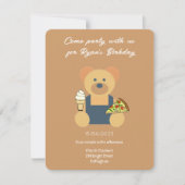 Cute Teddy Bear - Birthday Kaart (Voorkant)