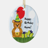 Cute Teddy Bear Birthday Ornament (Rechts)