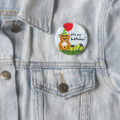  Cute Teddy Bear Birthday Pin Ronde Button 5,7 Cm (In situ)