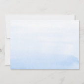 Cute Teddy Bear Blue Barly Wait Boy Baby shower Kaart (Achterkant)