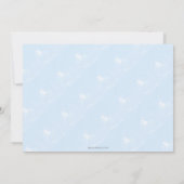 Cute Teddy Bear Blue Heart Boy Baby shower Kaart (Achterkant)