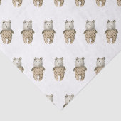 Cute Teddy Bear Boho Baby shower Wrapping Paper Tissuepapier (Detail)