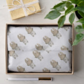 Cute Teddy Bear Boho Baby shower Wrapping Paper Tissuepapier (Geschenk)