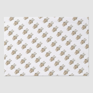Cute Teddy Bear Boho Baby shower Wrapping Paper Tissuepapier