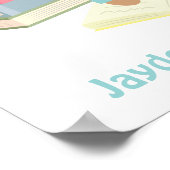 Cute Teddy Bear Books Reading Corner Poster (Hoek)