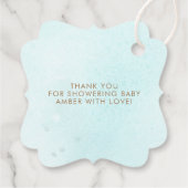 Cute Teddy Bear Boy Baby shower Dank u wel Bedankjes Labels (Achterkant)
