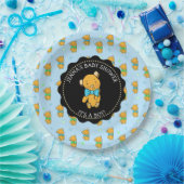 Cute Teddy Bear Boy's Baby shower Papieren Bordje (Feest)