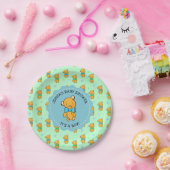 Cute Teddy Bear Boy's Baby shower Papieren Bordje (Feest)