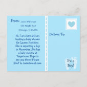Cute Teddy Bear Brown Baby shower Invitation Uitnodiging Briefkaart (Achterkant)