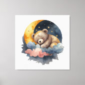 Cute Teddy Bear Canvas Afdruk (Voorkant)
