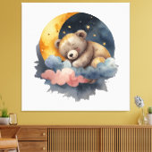 Cute Teddy Bear Canvas Afdruk (Insitu (Woonkamer))