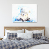 Cute Teddy Bear Canvas Afdruk (Insitu (Slaapkamer))