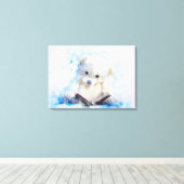 Cute Teddy Bear Canvas Afdruk (Insitu (Houten vloer))
