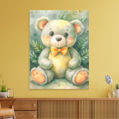Cute Teddy Bear Canvas Afdruk (Insitu (Woonkamer))
