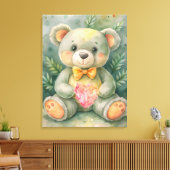 Cute Teddy Bear Canvas Afdruk (Insitu (Woonkamer))