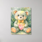 Cute Teddy Bear Canvas Afdruk (Voorkant)