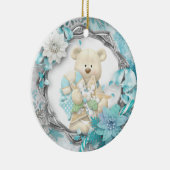 Cute Teddy Bear Ceramic Ornament (Rechts)