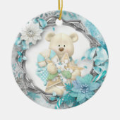 Cute Teddy Bear Ceramic Ornament (Voorkant)