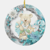 Cute Teddy Bear Ceramic Ornament (Achterkant)
