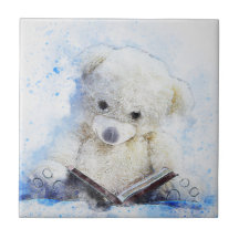 Cute Teddy Bear Ceramic Tegel