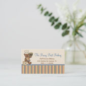 Cute Teddy Bear Chef Bakery Visitekaartje (Staand voorkant)