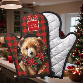 Cute Teddy Bear Christmas Add Name Mom Grandma Ovenwant