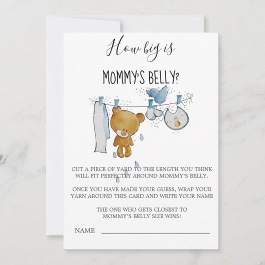 Cute Teddy Bear Clothes Hoe groot is de buik van m (Voorkant)