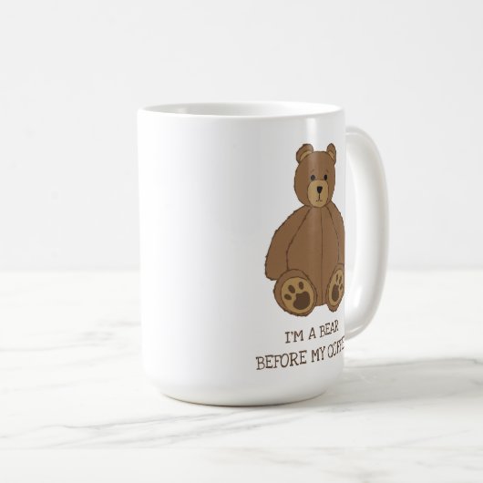 Cute Teddy Bear Coffee Mok (Voorkant rechts)