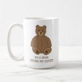 Cute Teddy Bear Coffee Mok (Links)