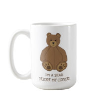 Cute Teddy Bear Coffee Mok