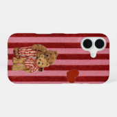 Cute Teddy Bear Couple iPhone Case iPhone 16 Hoesje (Achterkant horizontaal)