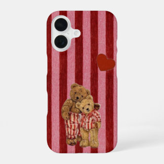Cute Teddy Bear Couple iPhone Case  iPhone 16 Hoesje