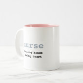 Cute Teddy Bear Custom Gift Mok for Nurse (Voorkant links)