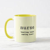 Cute Teddy Bear Custom Name Gift Mok for Nurse (Links)
