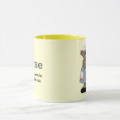 Cute Teddy Bear Custom Name Gift Mok for Nurse (Midden)