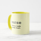 Cute Teddy Bear Custom Name Gift Mok for Nurse (Voorkant links)