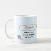 Cute Teddy Bear Custom Name Gift Mok for Nurse (Links)