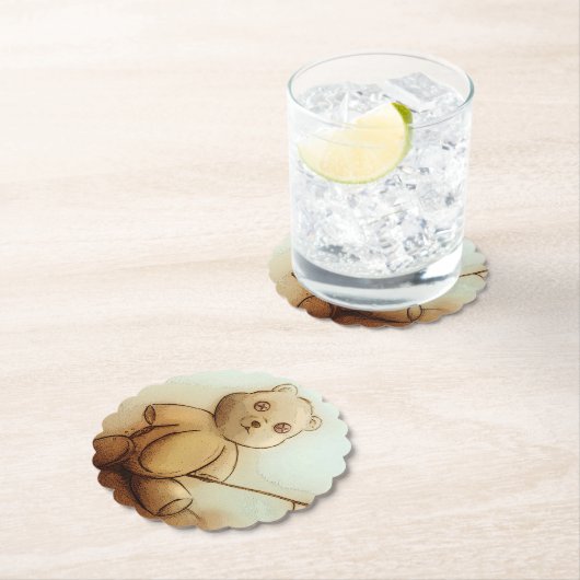 Cute Teddy Bear, Custom Shaped Onderzetter (Insitu)