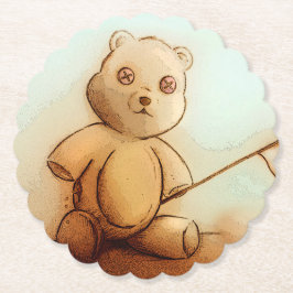 Cute Teddy Bear, Custom Shaped Onderzetter