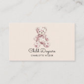Cute Teddy Bear Daycare Visitekaartje (Voorkant)