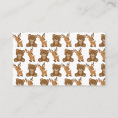 Cute Teddy Bear Deer Diaper Raffle Baby shower Gam Informatiekaartje (Achterkant)
