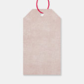 Cute Teddy Bear die een Red Heart Valentijnse draa Cadeaulabel (Achterkant)