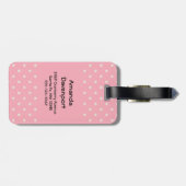 Cute Teddy Bear die een rood hart draagt Bagagelabel (Achterkant horizontaal)