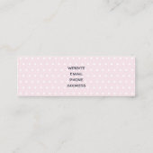 Cute Teddy Bear die een rood hart draagt Mini Visitekaartje (Achterkant)