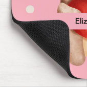 Cute Teddy Bear die een rood hart draagt Muismat (Hoek)