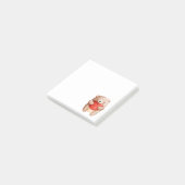 Cute Teddy Bear die een rood hart draagt Post-it® Notes (Schuin)
