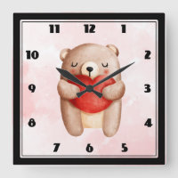 Cute Teddy Bear die een rood hart draagt
